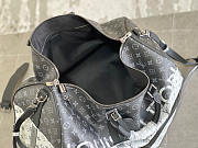 Kitlife Keepall 50 Bandoulière Black & Silver Monogram Eclipse Coated Canvas & Black Calfskin Leather Split - M43412 - 50 x 29 x 23 cm-  - 5