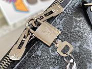 Kitlife Keepall 50 Bandoulière Black & Silver Monogram Eclipse Coated Canvas & Black Calfskin Leather Split - M43412 - 50 x 29 x 23 cm-  - 2