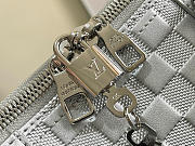 Kitlife Louis Vuitton KEEPALL 50B Silver Glitter Leather - N58041 - 50 x 29 x 23 cm - 6