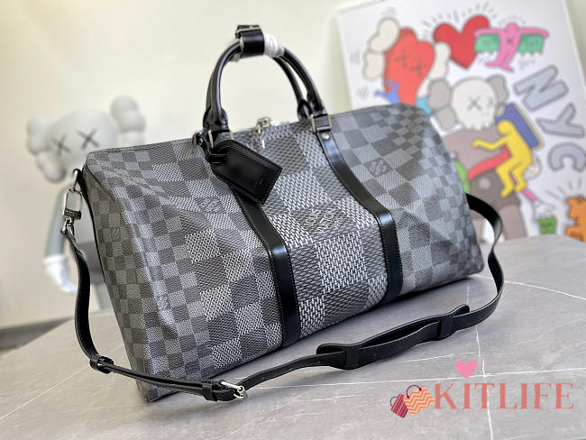 Kitlife Louis Vuitton Keepall Bandoulière 50 Damier Graphite - N50016 - 50 x 29 x 23 - 1