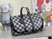 Kitlife Louis Vuitton Keepall Bandoulière 45 Damier checkerboard pattern in black and grey - N80404 - 45 x 27 x 20 cm - 1