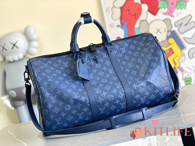 Kitlife Louis Vuitton Keepall Bandoulière 50 Navy Blue discreet charm - M45731 - 50.0 x 29.0 x 23.0cm - 1