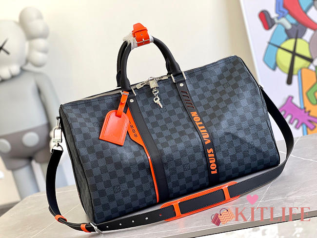 Kitlife Louis Vuitton Keepall Bandouliere 45 Damier Cobalt Race - N40166 - 45.0 x 27.0 x 20.0 cm - 1