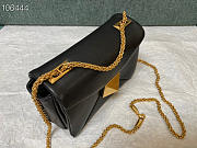 Kitlife Valentino ONE STUD NAPPA BAG WITH CHAIN Black Gold Hardware - 19x14x11cm - 6