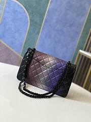 Kitlife Chanel Multi Color Black Pink Silver Blue Calfskin Evening Shoulder Flap Bag - 25x15x6cm - 3