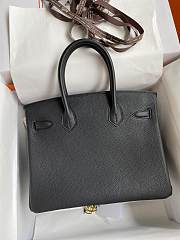 Kitlife Hermes Birkin Togo Leather Black Gold Hardware - 25x20x13 cm - 3