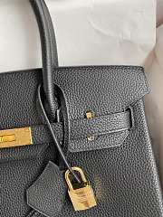 Kitlife Hermes Birkin Togo Leather Black Gold Hardware - 25x20x13 cm - 6