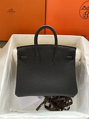 Kitlife Hermes Birkin Togo Leather Black Silver Hardware - 25x20x13 cm - 5