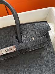 Kitlife Hermes Birkin Togo Leather Black Silver Hardware - 25x20x13 cm - 3