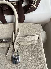 Kitlife Hermes Birkin Togo Leather Gris Perle Silver Hardware - 25x20x13 cm - 6