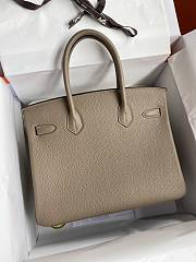 Kitlife Hermes Birkin Togo Leather Etoupe Grey Gold Hardware - 25x20x13 cm - 3