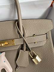 Kitlife Hermes Birkin Togo Leather Etoupe Grey Gold Hardware - 25x20x13 cm - 5