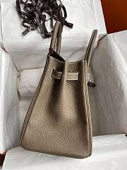 Kitlife Hermes Birkin Togo Leather Etoupe Grey Silver Hardware - 25x20x13 cm - 3