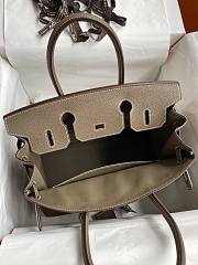 Kitlife Hermes Birkin Togo Leather Etoupe Grey Silver Hardware - 25x20x13 cm - 4