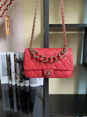 Kitlife Chanel Cruise Red Flap Bag - AS1354 - 16*24*6cm