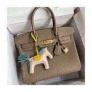 Kitlife Hermes Birkin Togo Leather Etoupe Grey Gold Hardware - 25x20x13 cm - 1