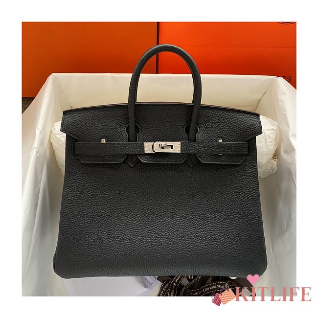 black birkin silver hardware