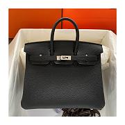 Kitlife Hermes Birkin Togo Leather Black Silver Hardware - 25x20x13 cm - 1