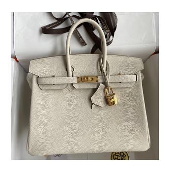 Kitlife Hermes Birkin Togo Leather Gris Perle Gold Hardware - 25x20x13 cm