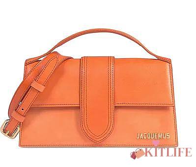 KITLFE JACQUEMUS LE GRAND BAMBINO LEATHER TOP HANDLE BAG - 18x6x7cm - 1