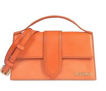 KITLFE JACQUEMUS LE GRAND BAMBINO LEATHER TOP HANDLE BAG - 18x6x7cm