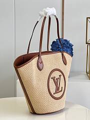 Kitlife Louis Vuitton SAINT JACQUES Caramel raffia beach bag - M59963 - 57x34x18cm - 4