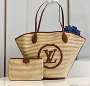 Kitlife Louis Vuitton SAINT JACQUES Caramel raffia beach bag - M59963 - 57x34x18cm - 1