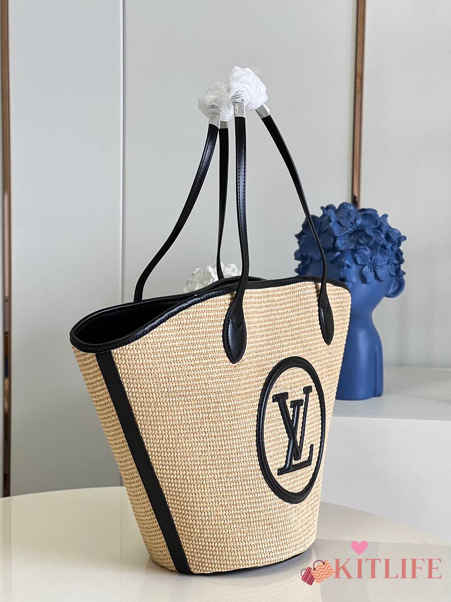 Louis Vuitton Bicolor Saint Jacques Knitted Raffia Bag – The Closet