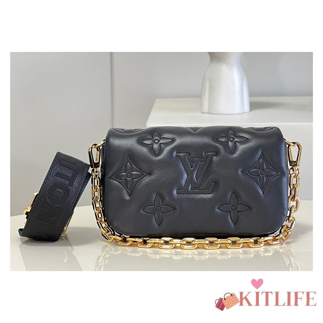 Kitlife Louis Vuitton Wallet on Strap Black Bubblegram - M81398 - 20x12x6cm - 1