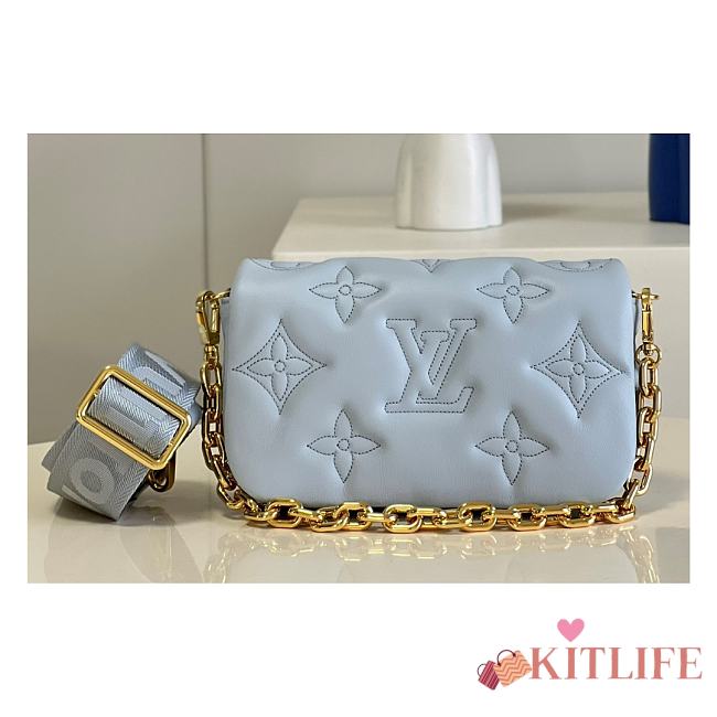 Kitlife Louis Vuitton Wallet on Strap Blu Glacier Bubblegram - M81398 - 20x12x6cm - 1