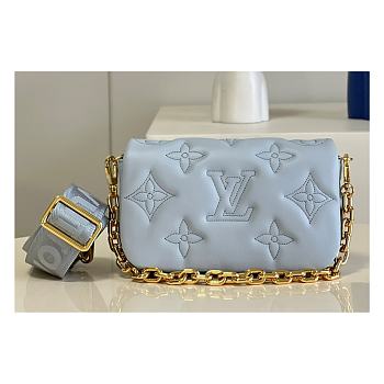 Kitlife Louis Vuitton Wallet on Strap Blu Glacier Bubblegram - M81398 - 20x12x6cm