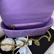 Kitlife Chanel Flap Purple Bag - AS3114 - 21×14.5×5cm - 4