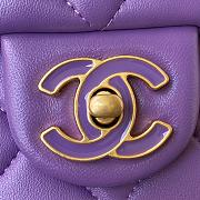 Kitlife Chanel Flap Purple Bag - AS3114 - 21×14.5×5cm - 5