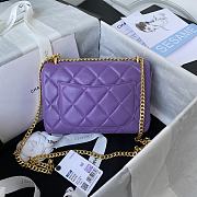 Kitlife Chanel Flap Purple Bag - AS3114 - 21×14.5×5cm - 3