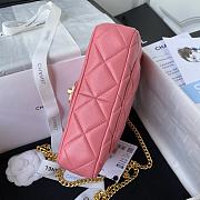 Kitlife Chanel Flap Pink Bag - AS3114 - 21×14.5×5cm - 3