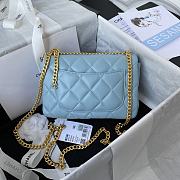 Kitlife Chanel Flap Light Blue Bag - AS3114 - 21×14.5×5cm - 4