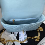 Kitlife Chanel Flap Light Blue Bag - AS3114 - 21×14.5×5cm - 2