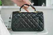 Kitlife Chanel CF Handle Lambskin Black Flap Bag 14K Hardware - 13x20x9cm - 6