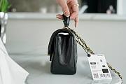 Kitlife Chanel CF Handle Lambskin Black Flap Bag 14K Hardware - 13x20x9cm - 5