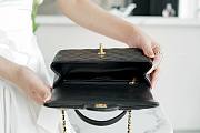 Kitlife Chanel CF Handle Lambskin Black Flap Bag 14K Hardware - 13x20x9cm - 2