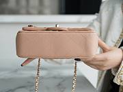 Kitlife Chanel CF Handle Lambskin Nude Flap Bag 14K Hardware - 13x20x9cm - 4