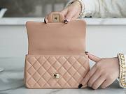 Kitlife Chanel CF Handle Lambskin Nude Flap Bag 14K Hardware - 13x20x9cm - 3