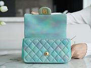 Kitlife Chanel CF Handle Gradient Green Flap Bag 14K Hardware - 13x20x9cm - 3