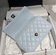 Kitlife Chanel CF Handle Light Blue Flap Bag - 13x20x9cm - 5