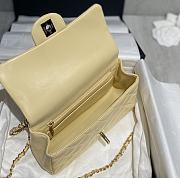 Kitlife Chanel CF Handle Light Yellow Flap Bag - 13x20x9cm - 3
