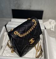 Kitlife Chanel Caviar Black Retro Backpack - 20x19x8cm - 5