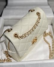 Kitlife Chanel Caviar White Retro Backpack - 20x19x8cm - 2