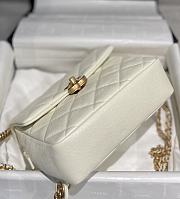 Kitlife Chanel Caviar White Retro Backpack - 20x19x8cm - 4