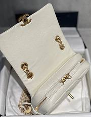 Kitlife Chanel Caviar White Retro Backpack - 20x19x8cm - 5