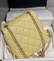 Kitlife Chanel Caviar Light Yellow Retro Backpack - 20x19x8cm - 2